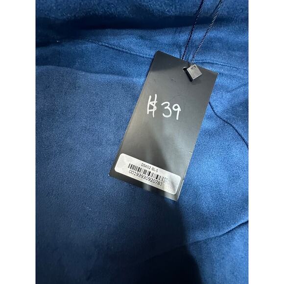 Southwestern Cowgirl Suede Fringe Mini Skirt Blue Women S Boho Festival Concert - Picture 3 of 8